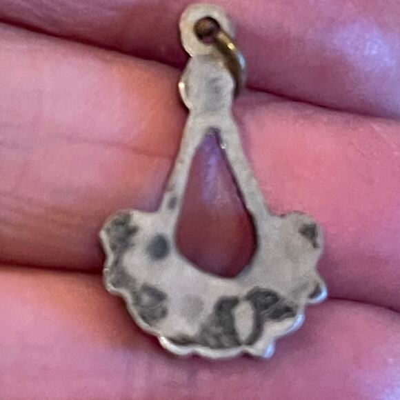 Vintage silver and turquoise pendant for necklace - Picture 5 of 9